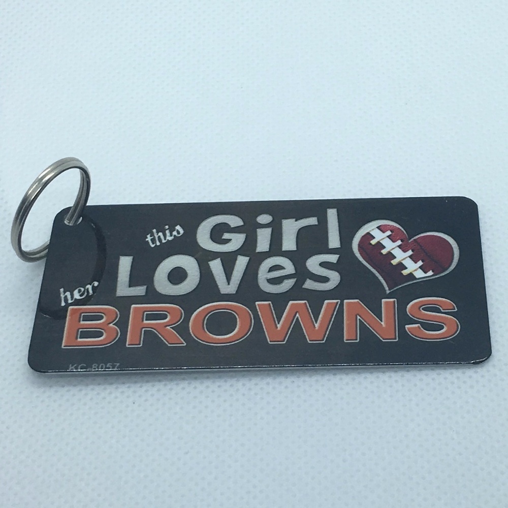 This Girl Loves her Browns Novelty Key Chain